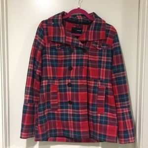Hurley plaid jacket/coat